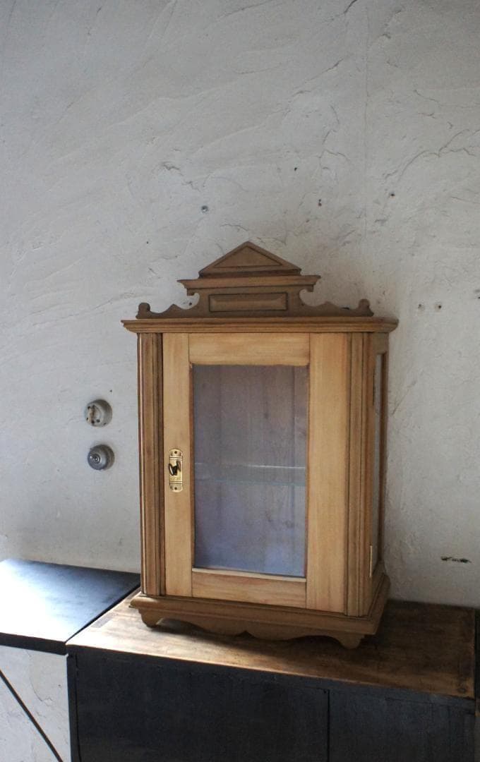 フランスアンティーク　飾り棚　キャビネット　ガラスケース