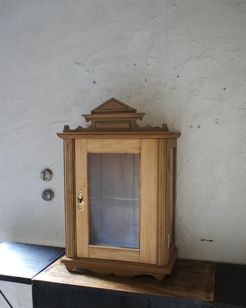 フランスアンティーク　飾り棚　キャビネット　ガラスケース