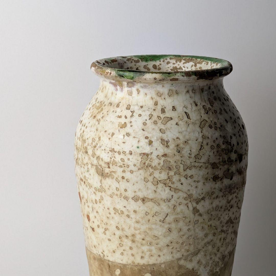 イタリア 三彩壺 骨董 古陶磁 19世紀