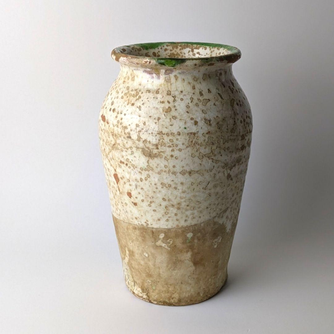 イタリア 三彩壺 骨董 古陶磁 19世紀