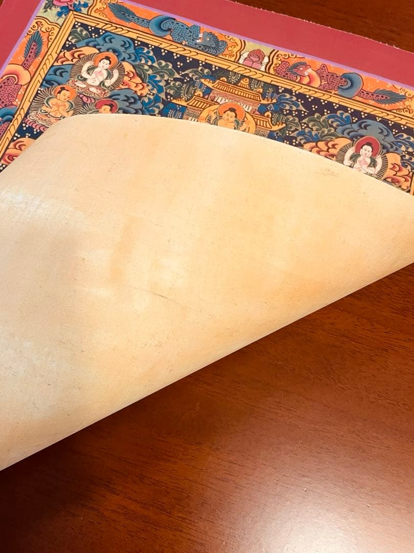 チベット密教 手描き曼荼羅（マンダラ）タンカ【新品・一点物】肉筆画 11