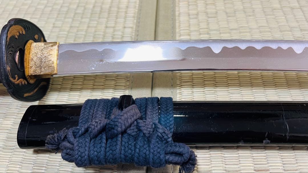 模造刀 大小2振りセット 螺鈿桜花 雲龍拵え 大切っ先 三本杉 250617-5