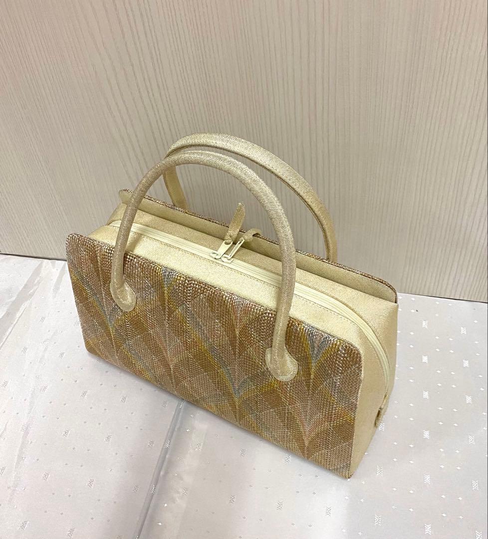 【新品未使用】組織帯地使用　利休バッグ①