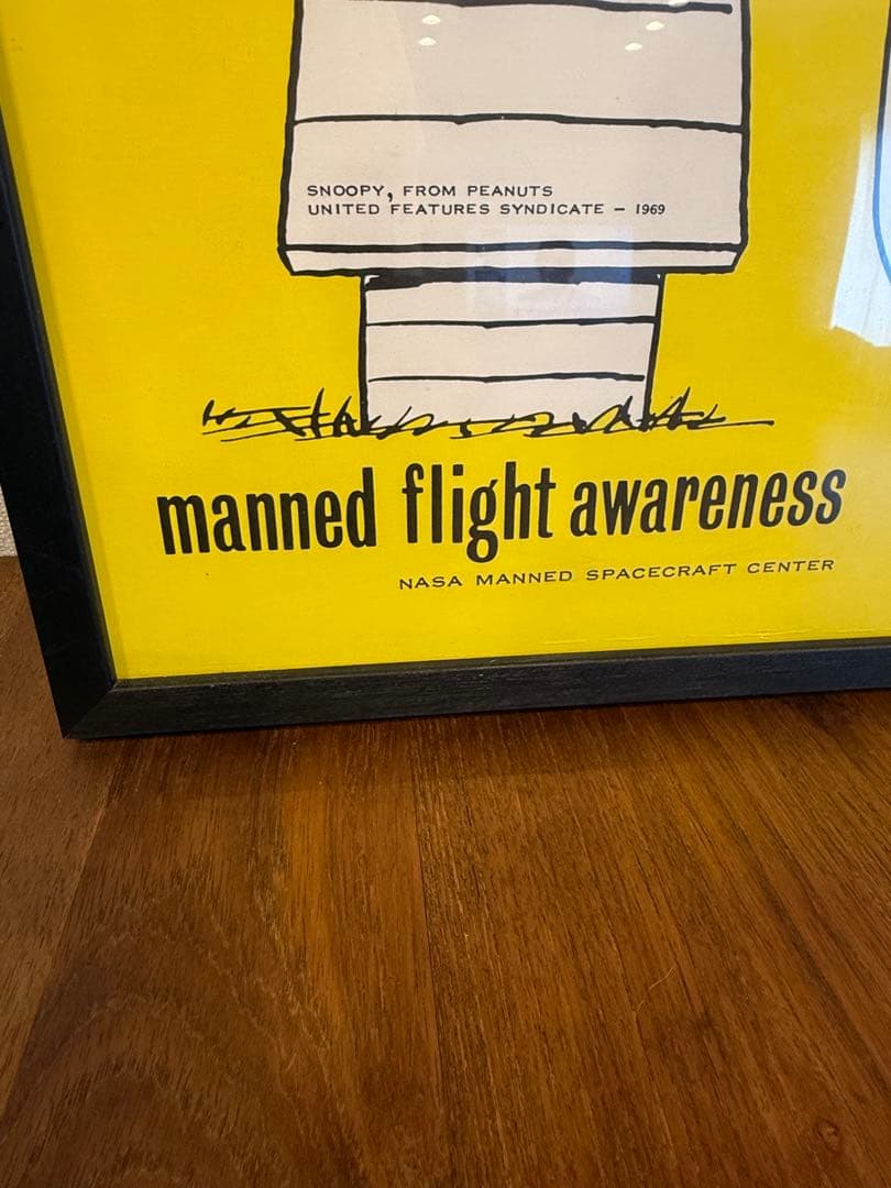 snoopy アストロノーツ　NASA ヴィンテージ　シルクスクリーン　ポスター