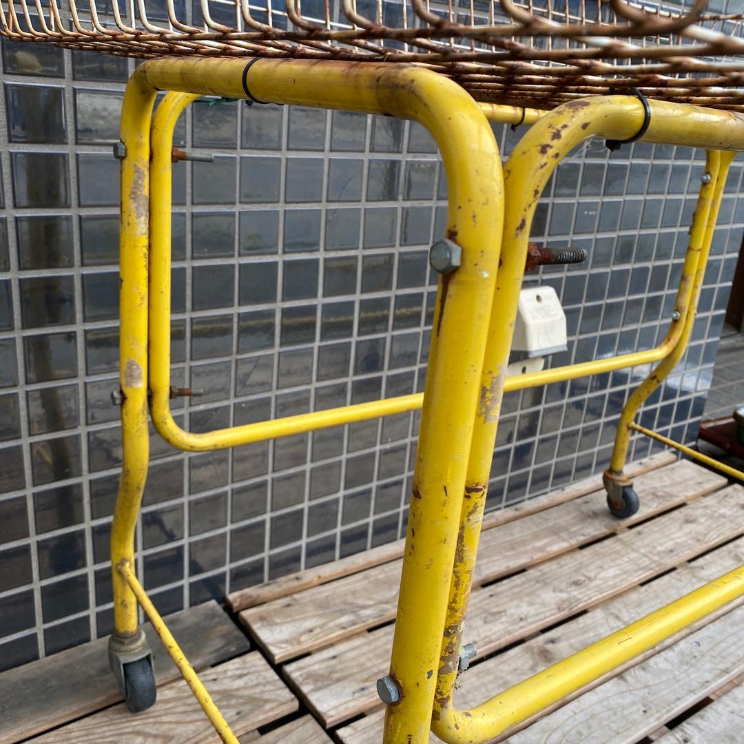 昭和レトロ 業務用カート 店舗什器 シャビー タイヤ付き インテリア