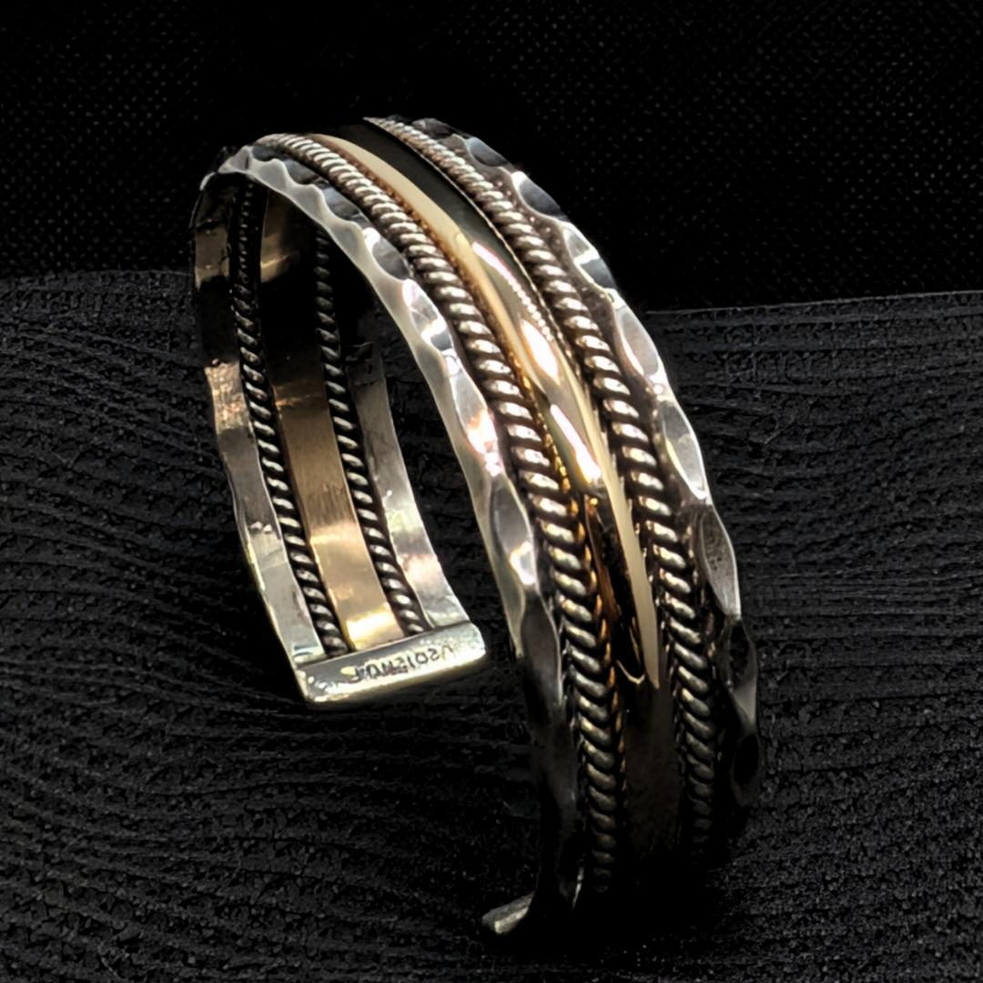 【極美品】Navajo Tahe バングル／12K GF×SV925／即日発送