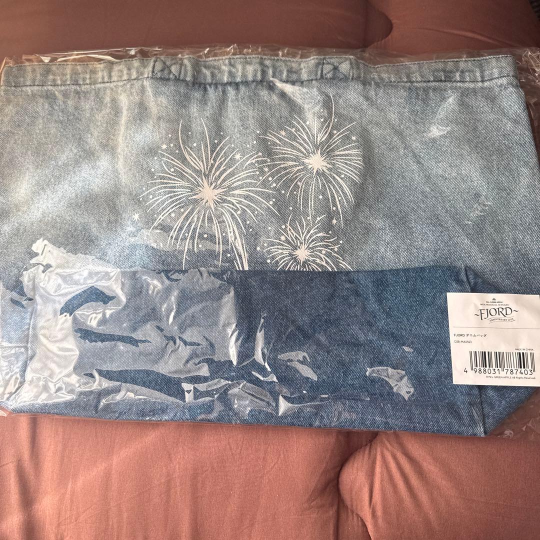 新品未開封 FJORD ミセスグリーンアップル デニム　トートバッグ　フィヨルド