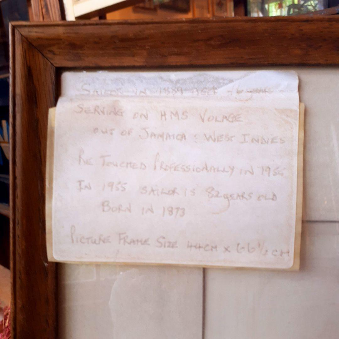 稀少　フランス1873年　ジャマイカ・ウェスト・インズ出航の戦艦ヴォルゲ　海兵