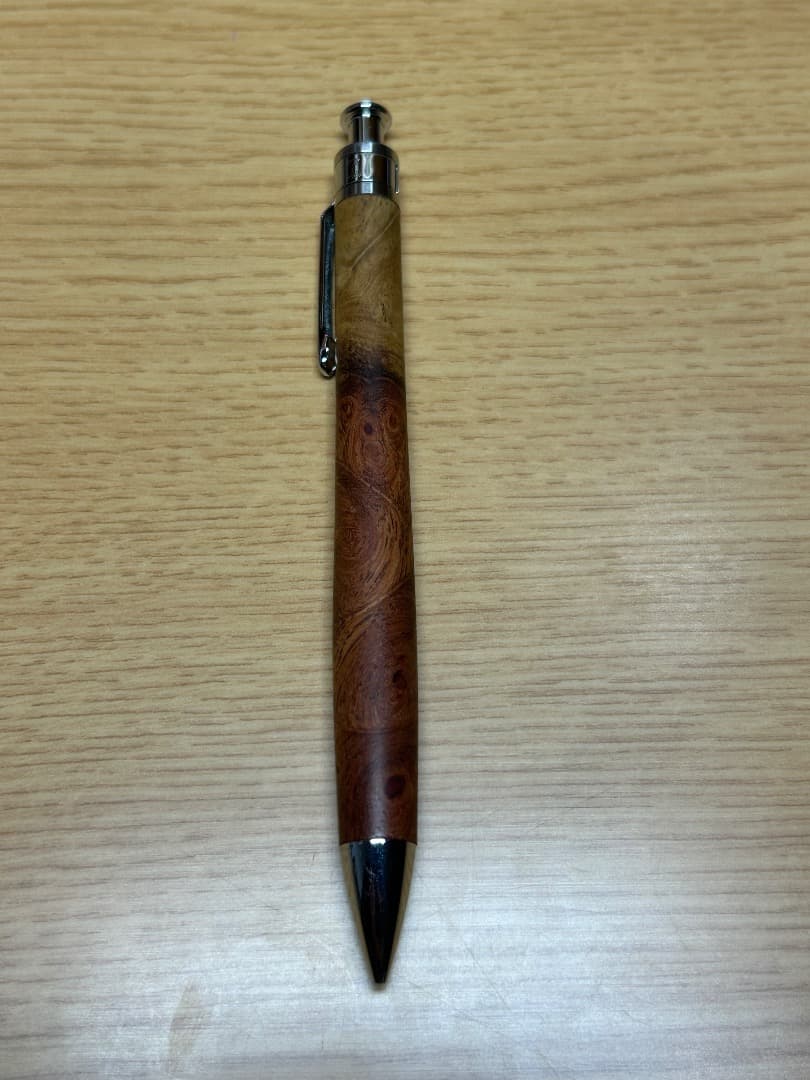 工房楔　花梨紅白　瘤杢　こぶ杢　シャープペンシル　0.5ミリ