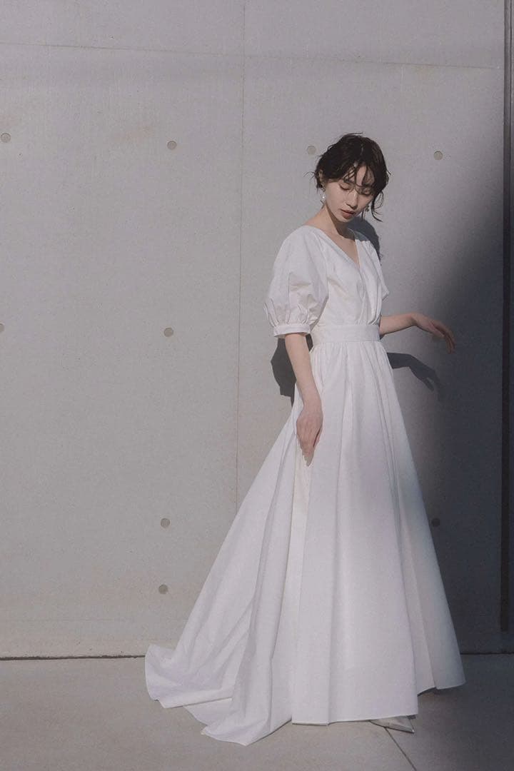 kaene タフタカシュクールドレス