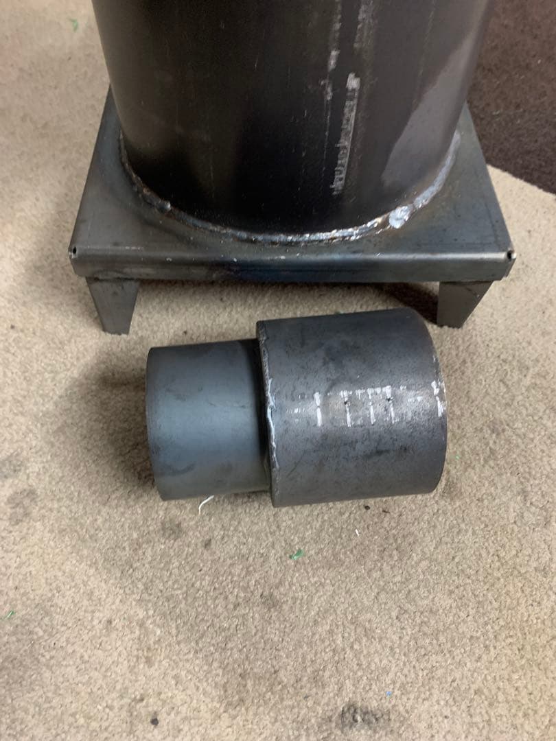 廃油ストーブ 煙突アダプタ付き80mm、100mm,106mm煙突使えます。