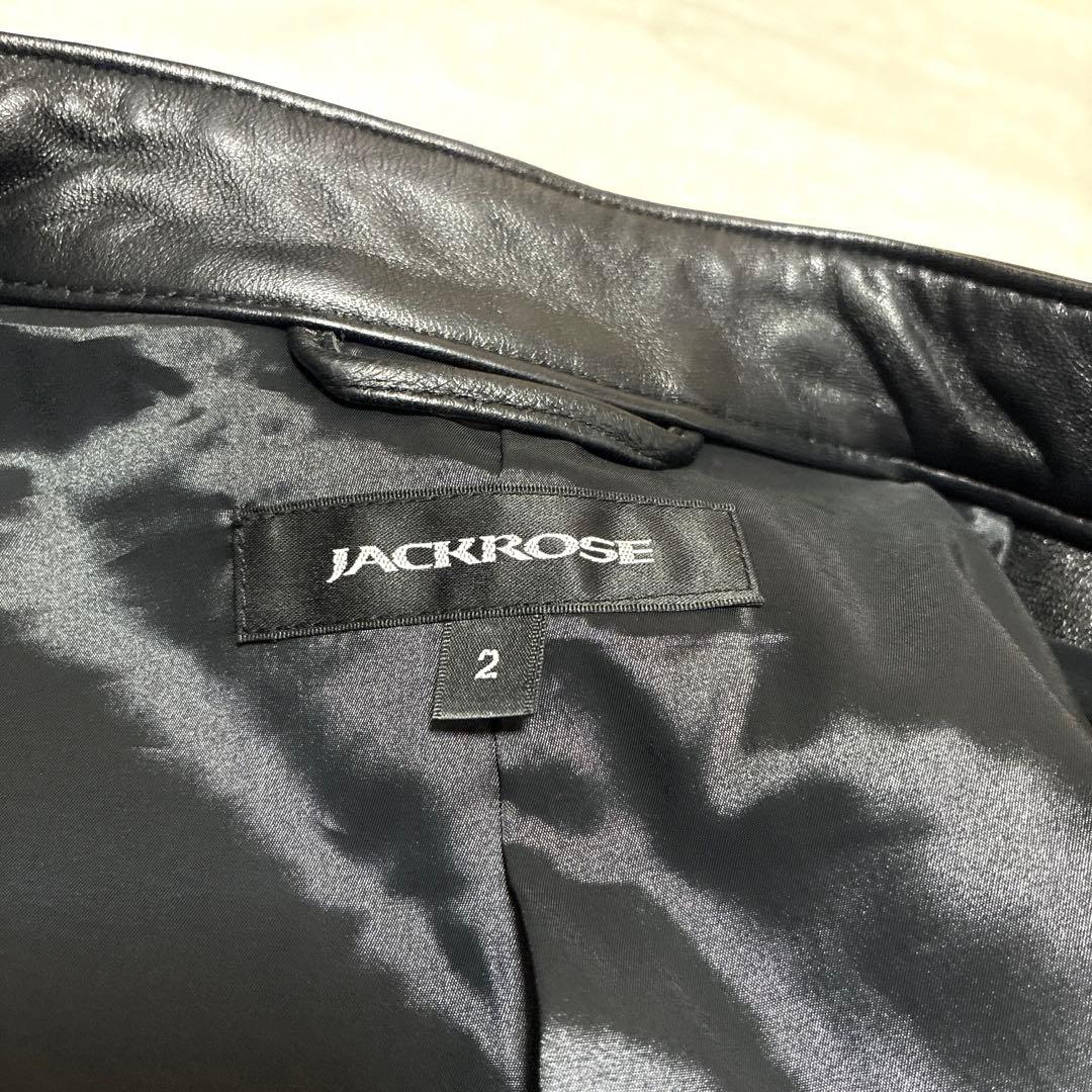 極美品　ジャックローズ　シングルライダースジャケット　ラムレザー　S