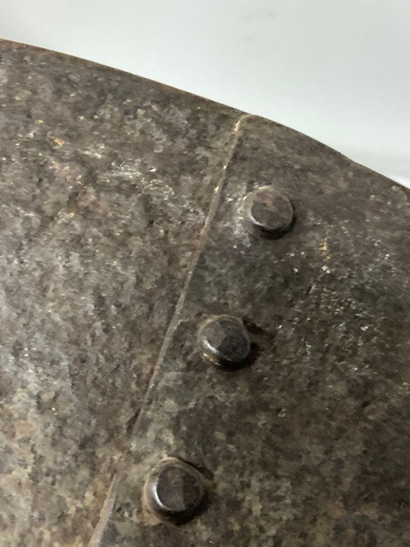 K)希少　時代物　レトロ　金塗り　火鉢　炭盆　鉄製　金属工芸　骨董品　古美術