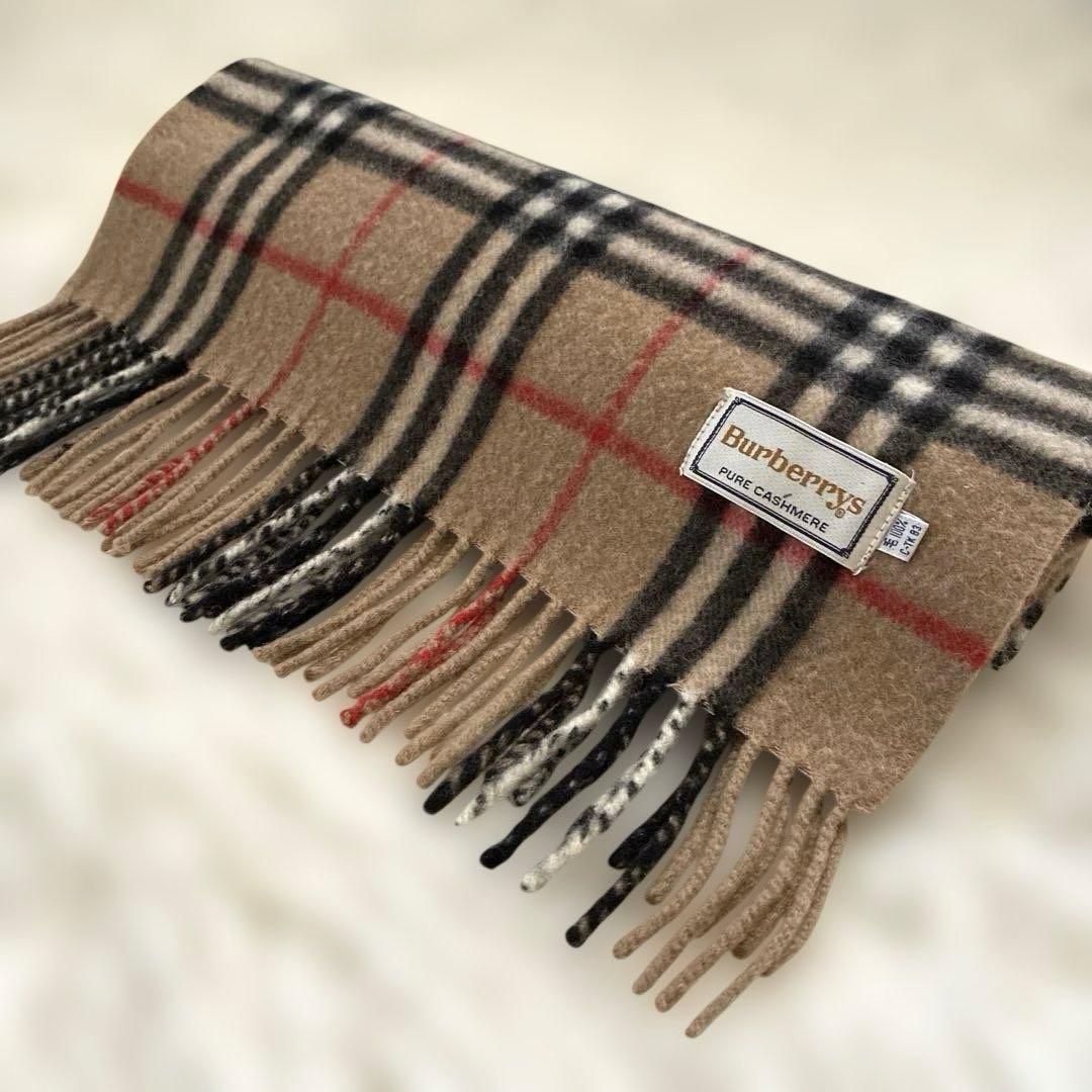 【美品】Burberrys バーバリー　ノバチェック カシミヤ100% マフラー