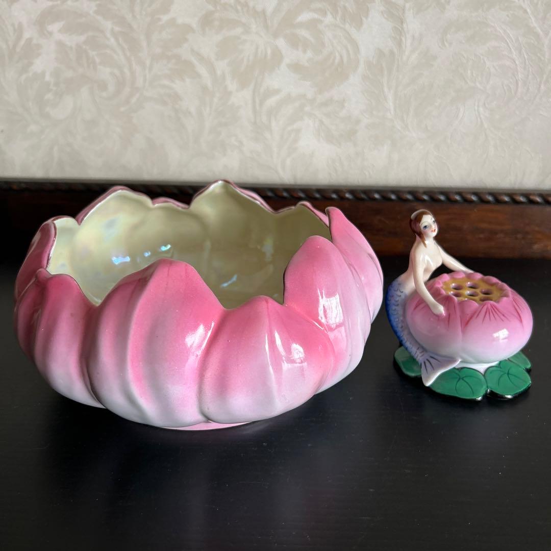 オールドノリタケ　デコレディ　人魚　 フィンガー　マーメイドボール