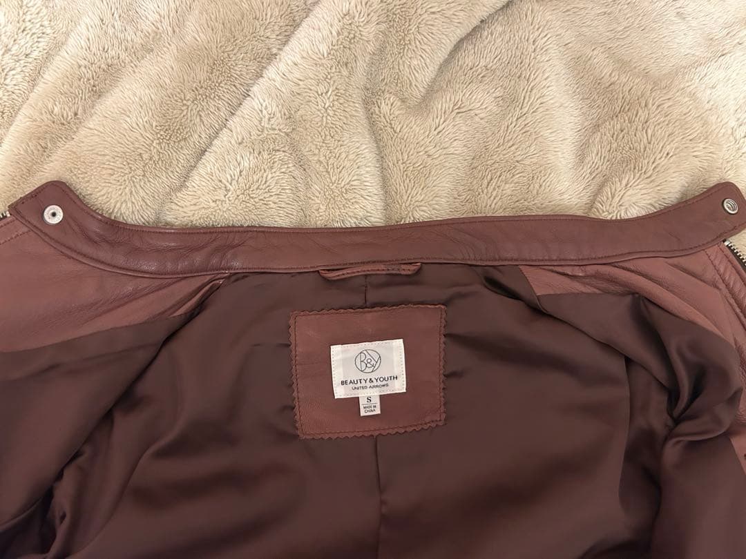 BEAUTY & YOUTH ブラウンレザー Sサイズ