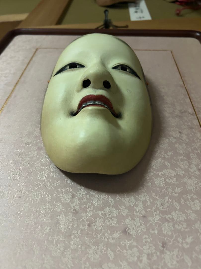 能面 木彫り 若女