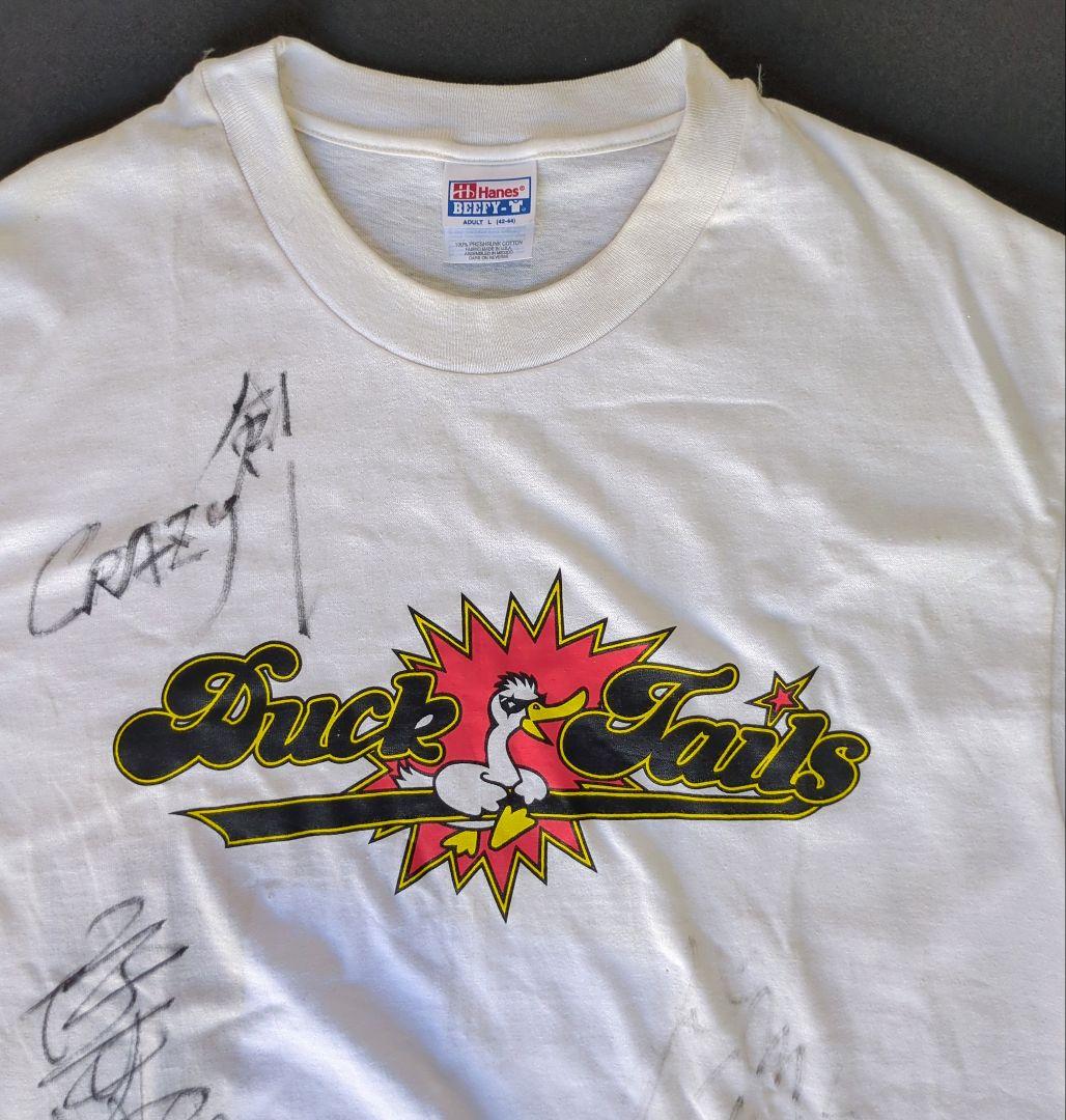 [一点物] Duck Tails 直筆サインTシャツ 横山剣さん在籍期の物