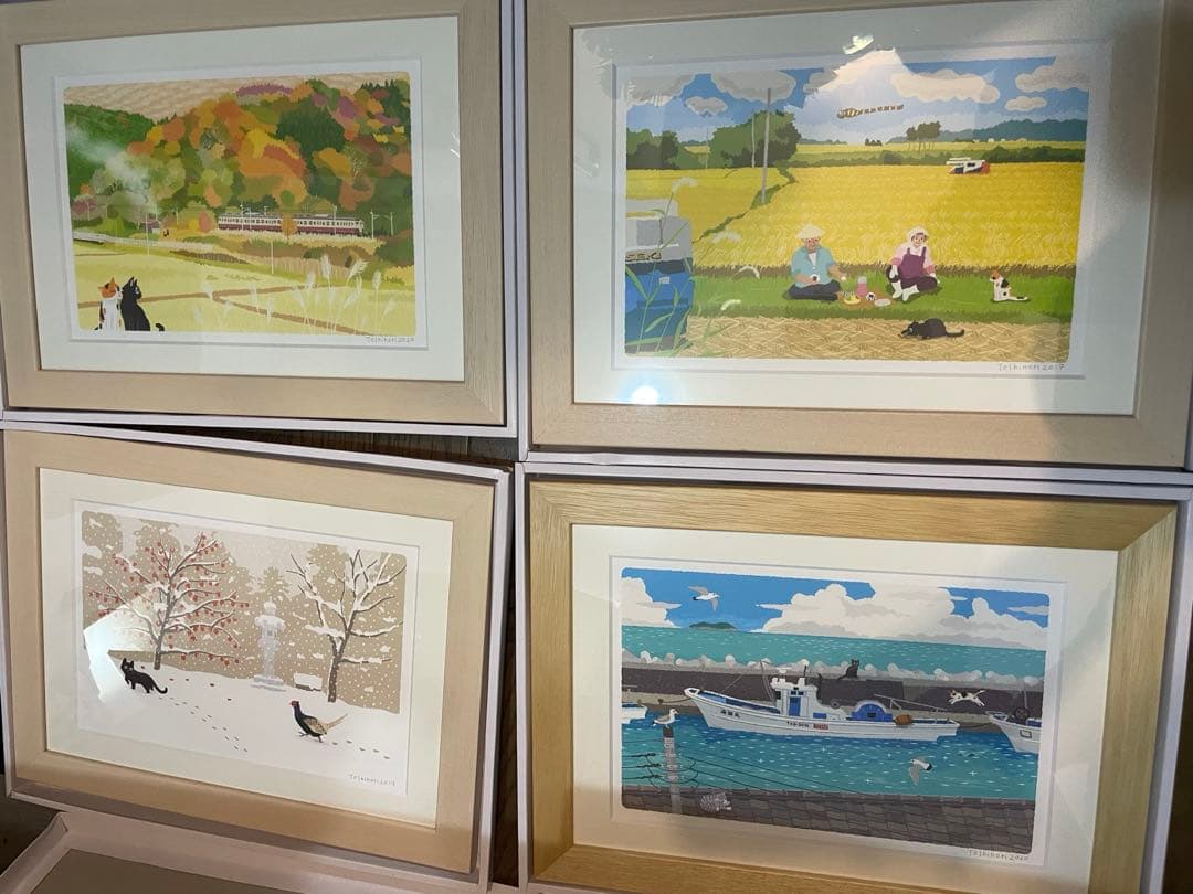 たびねこ　森俊憲　絵画生活　16枚セット