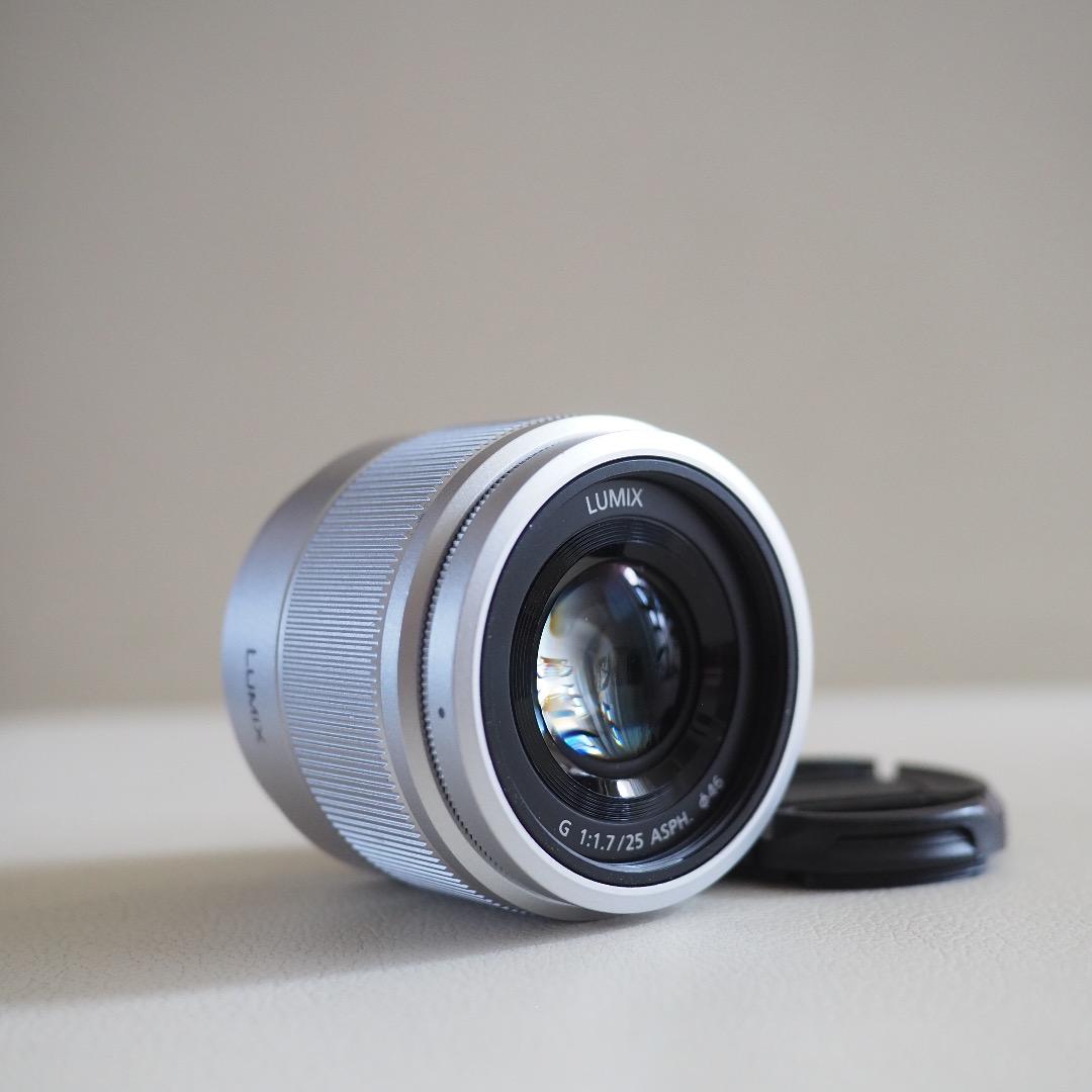 訳ありLUMIX G 25mm / F1.7 ASPH. H-H025シルバー