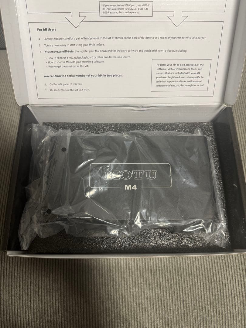 MOTU M4 4in 4out USBオーディオインターフェース