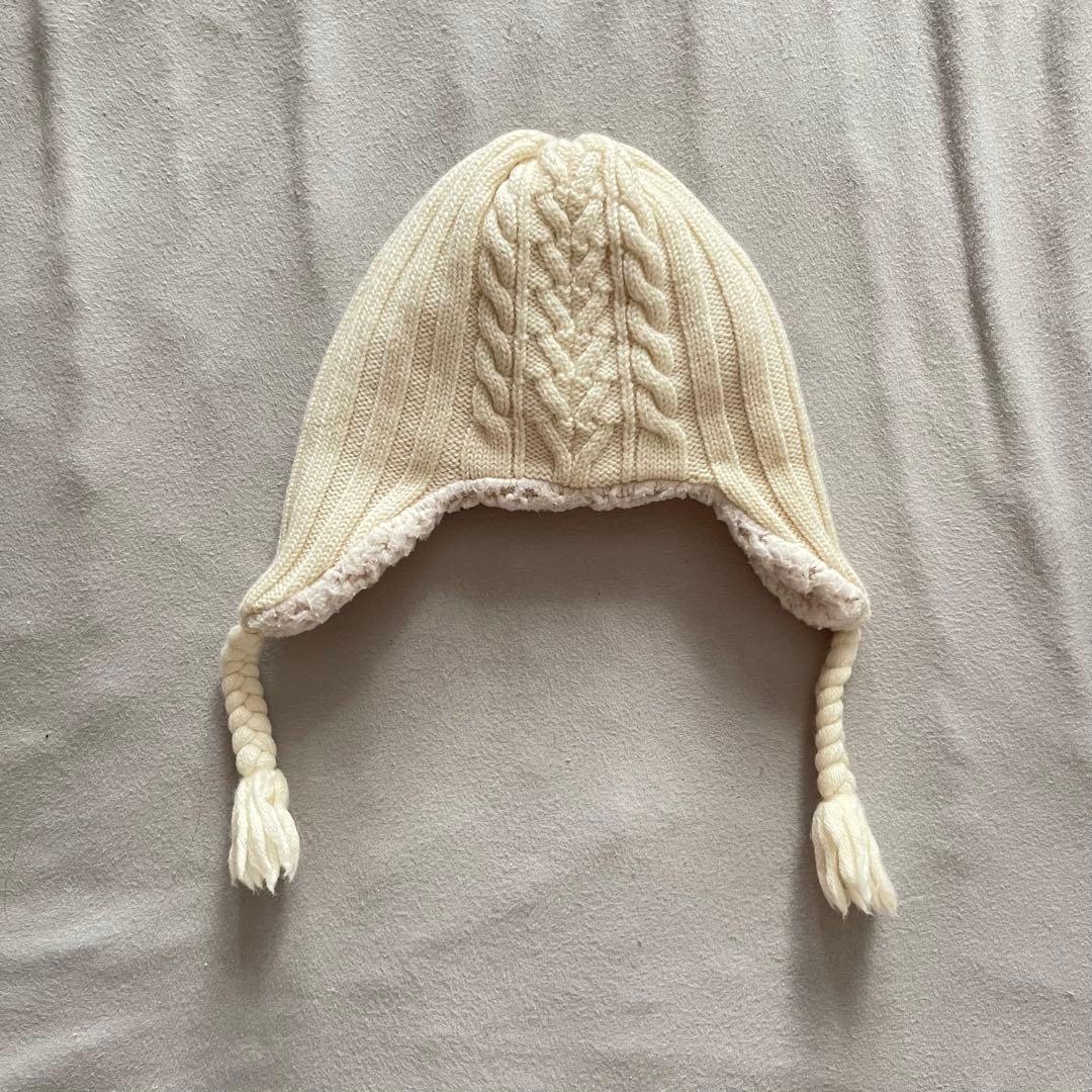 ベビー用　MONCLER ニット帽 ホワイト