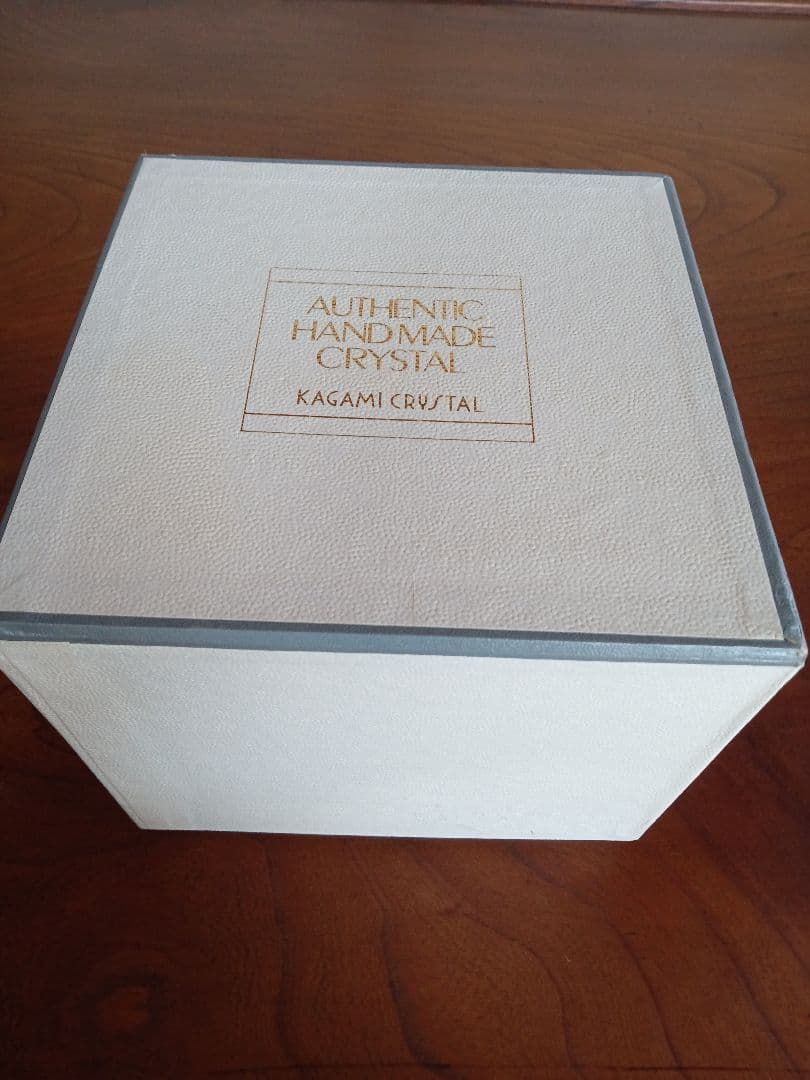 カガミクリスタル　江戸切子　蓋物　菓子器　キャンディポット　箱付き