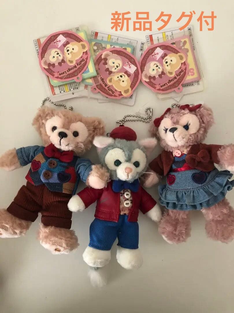 新品タグ付❣ディズニー ダッフィー シェリーメイ ジェラトーニ ぬいば