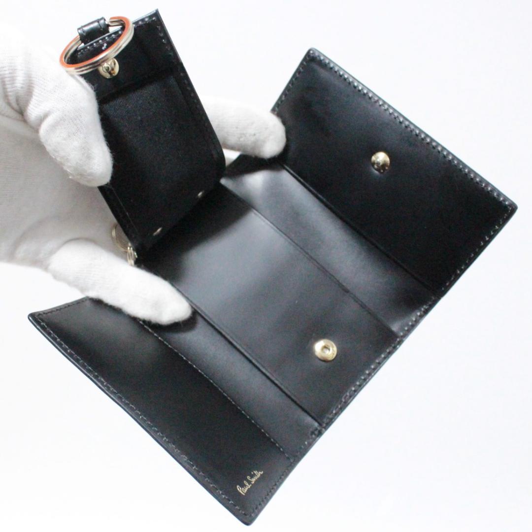 未使用 箱付 ポールスミス ラビットモチーフ キーリング付 5連式キーケース 黒