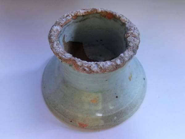 盃台■古い青磁 砂高台 酒器 古玩 唐物 中国 古美術 時代物 骨董品 希少■