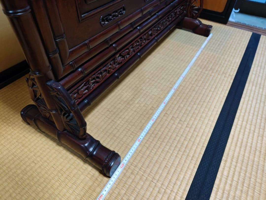 中国美術 衝立 花鳥画 両面 唐木 花梨 雀 時代 仕切り 工芸品 細工 美術品