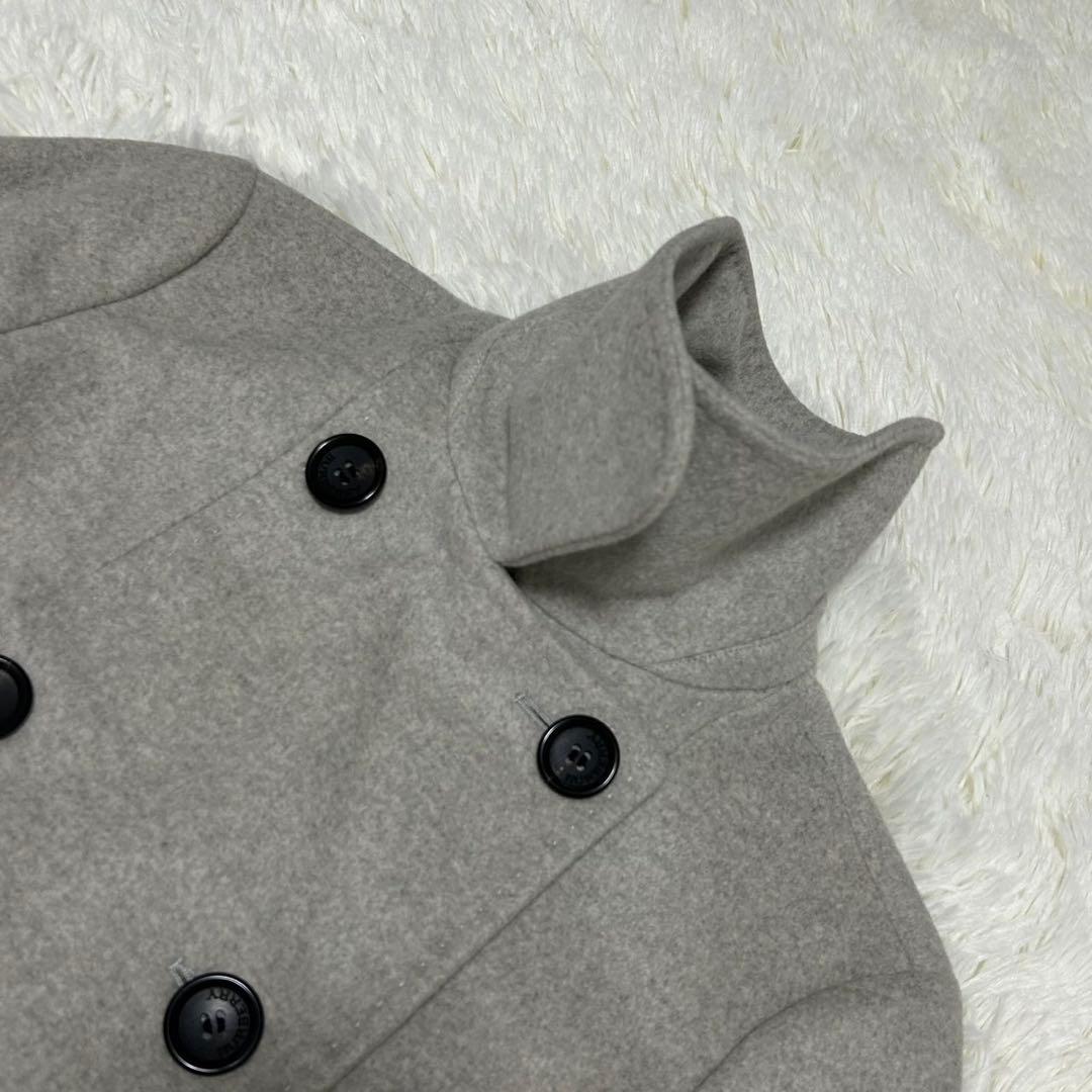 【極美品/L】バーバリーロンドン チェスターコート アンゴラ Aライン グレー