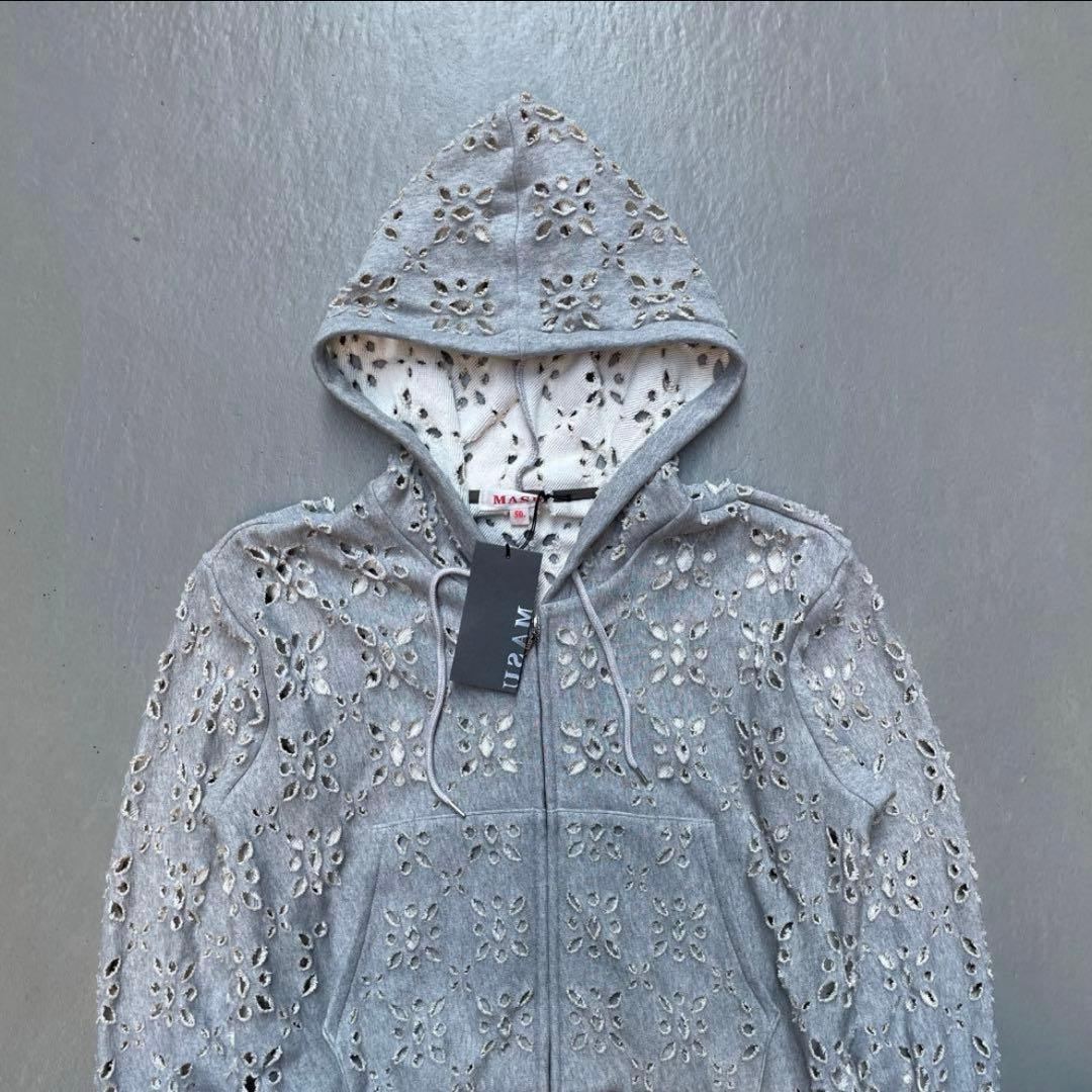 トップス MASU 24AW FLOWER HOLE ZIP-UP SWEAT 50