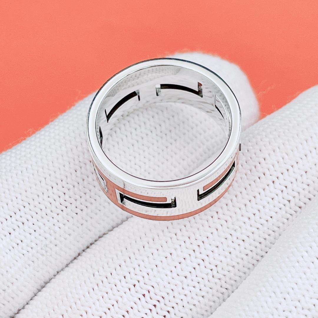 ◇エルメス◇新品仕上済 ムーヴ ムーブアッシュ リング オレンジ 13号 7.7