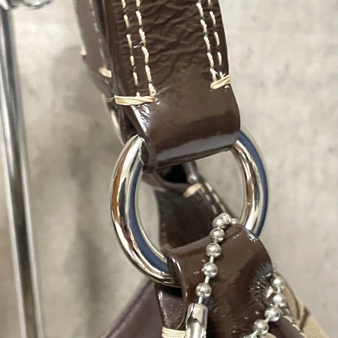 美品 コーチ ショルダーバッグ ソーホー F17403 シグネチャー キャンバス