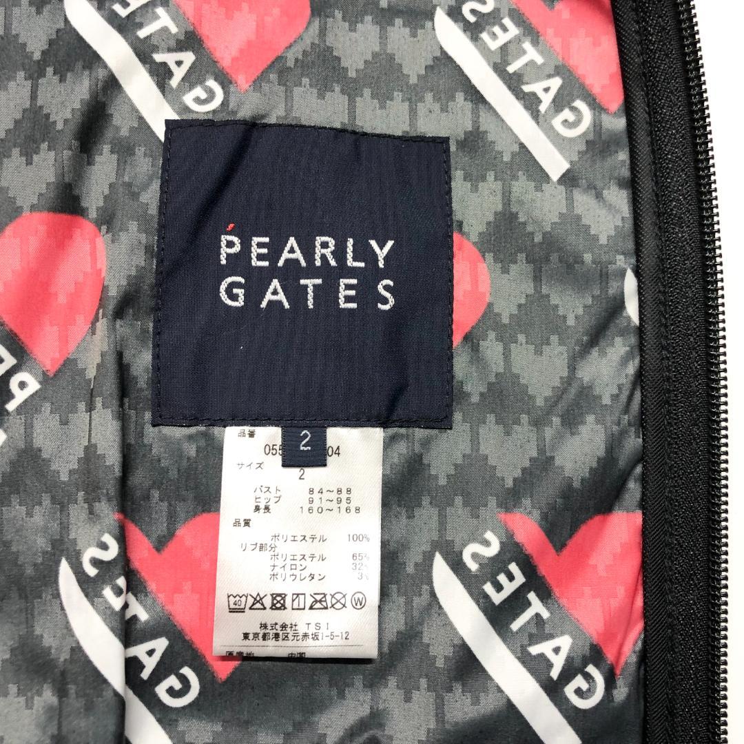○★新品未使用　PEARLY GATES　ハートロゴ柄　ジャケット　2　ブラック