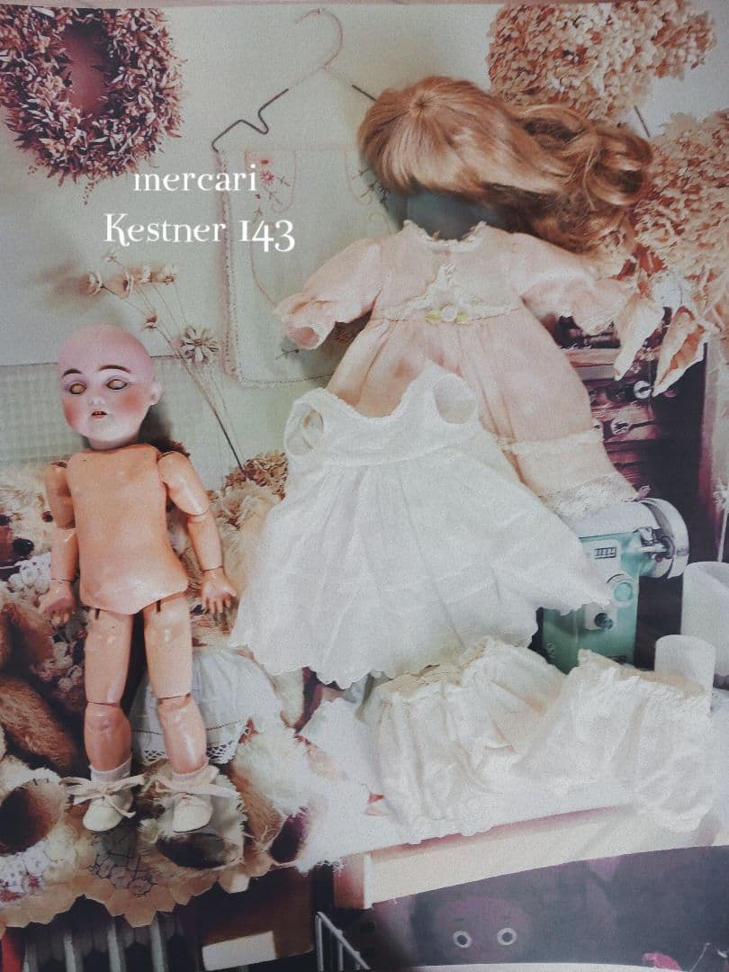 アンティークドール/ブルーの瞳色白の可憐で美しいケストナー143/Kestner