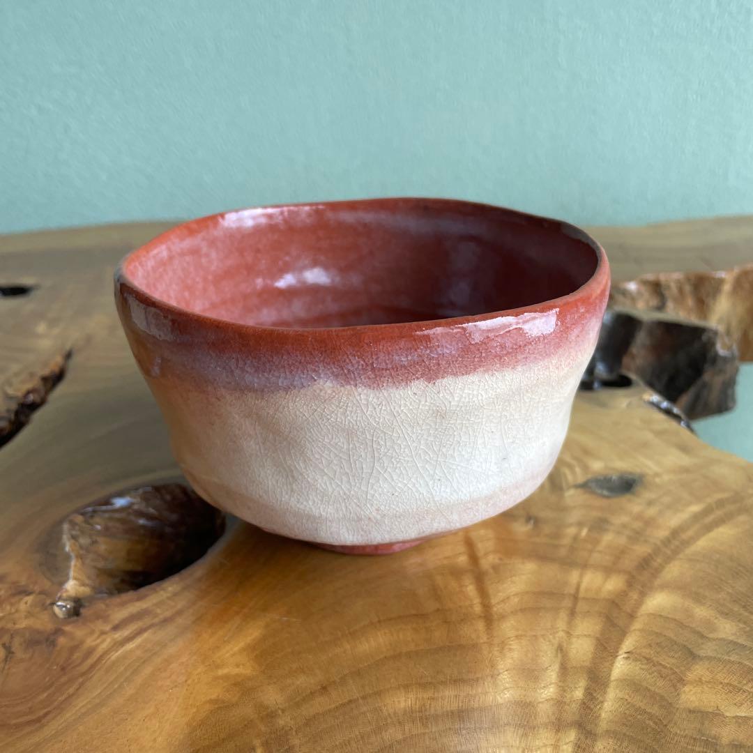 紀州焼 寒川栖豊作 葵窯 曙 抹茶碗 茶道具 共箱