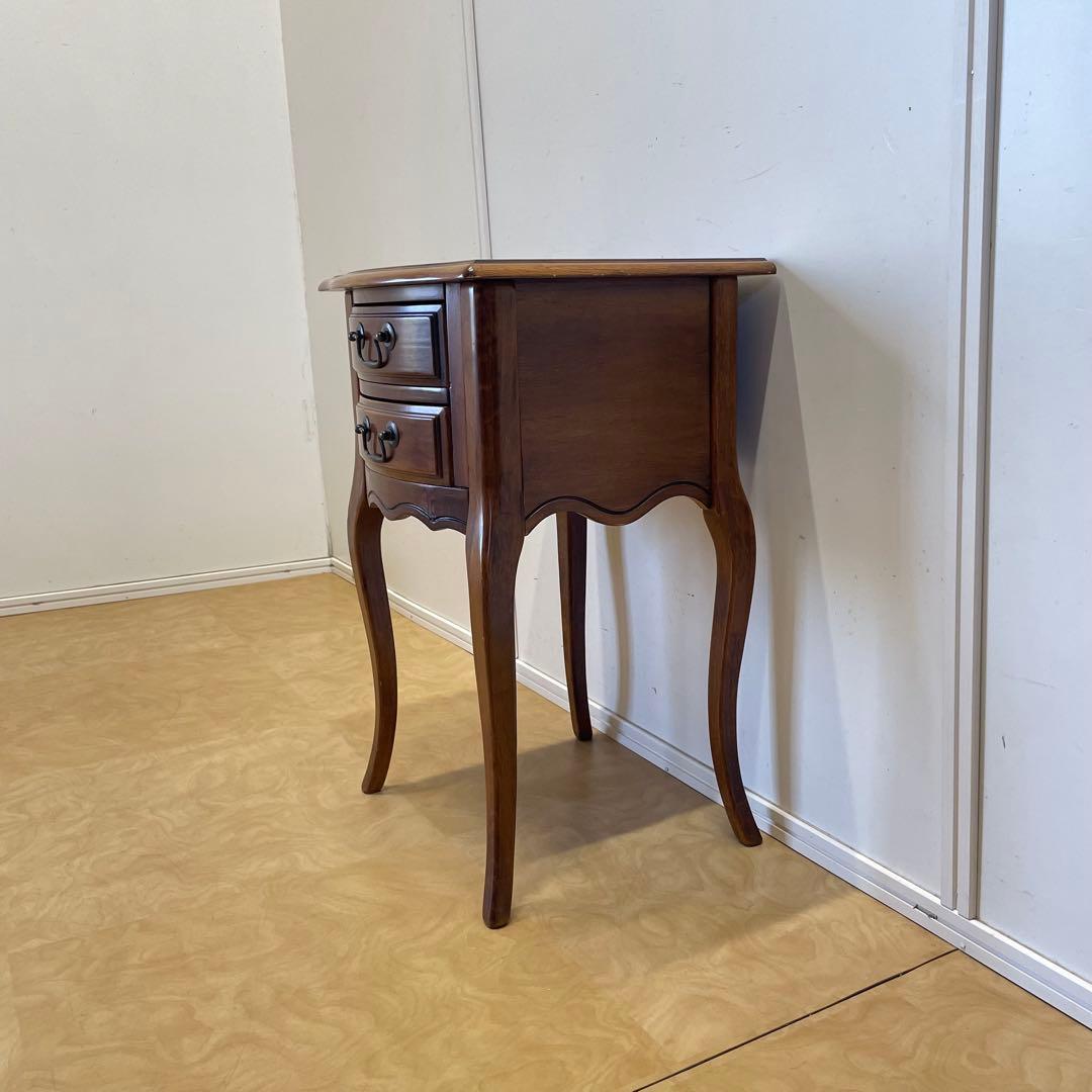 アンティーク調 猫脚 チェスト サイドテーブル コンソール 花台 電話台