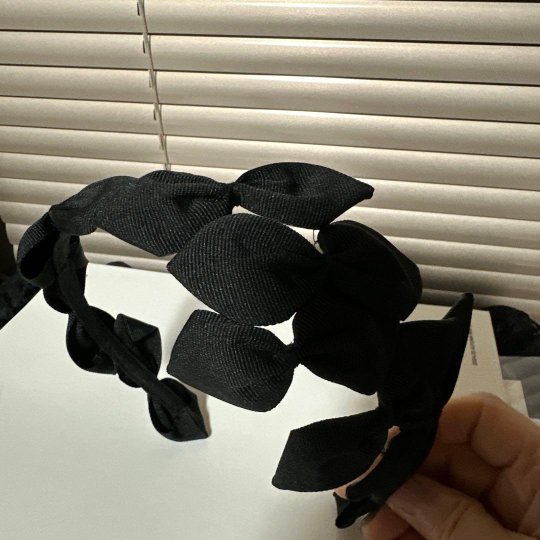 カシラ、ジェニファーオーレットグログランリボンカチューシャ