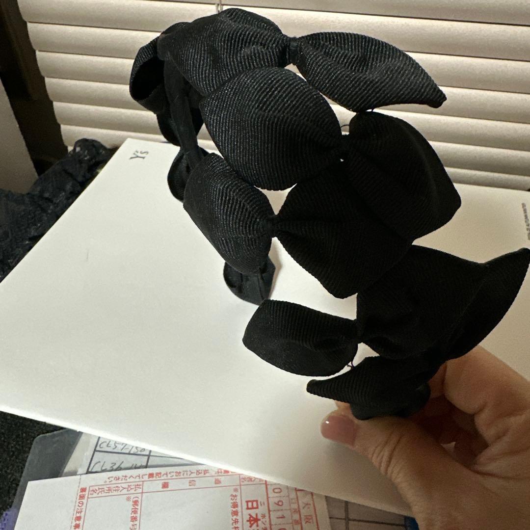 カシラ、ジェニファーオーレットグログランリボンカチューシャ