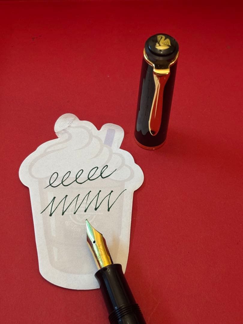 ペリカン 万年筆 マーブルグリーン ペン先 EF