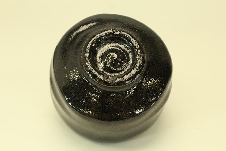 茶道具 黒楽茶碗 小服 真塗棗 茶箱用 二件 美品(A783)