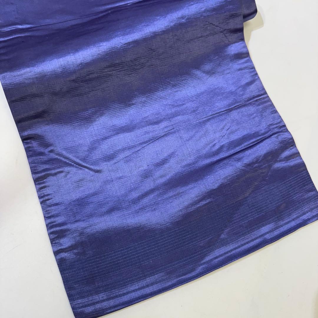 H*N様 雀　スズメ　アンティーク　名古屋帯　刺繍帯　紫　パープル　梅