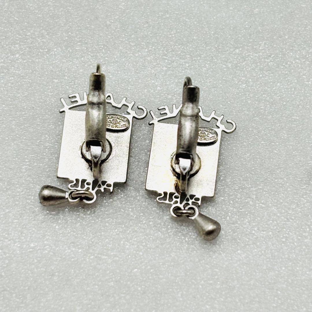 希少　CHANEL シャネル ピアス　ココマーク　CC ユニセックス　シルバー