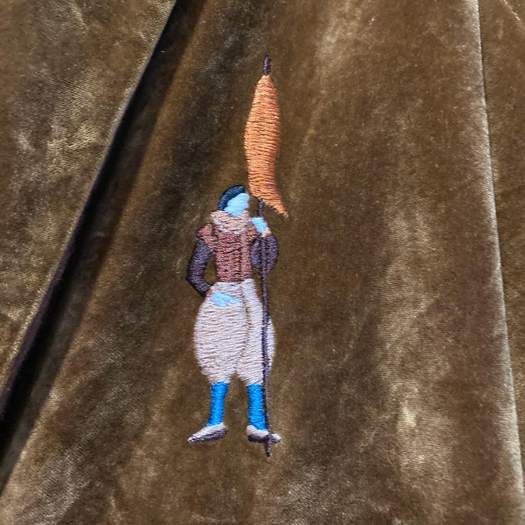 ＊*8様 ブラウンベルベットポンチョ刺繍付き　マント