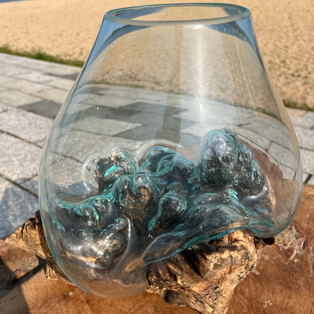 流木ガラス オブジェ超特大I 花瓶 金魚鉢 水槽 テラリウム 観賞魚 メダカ容器