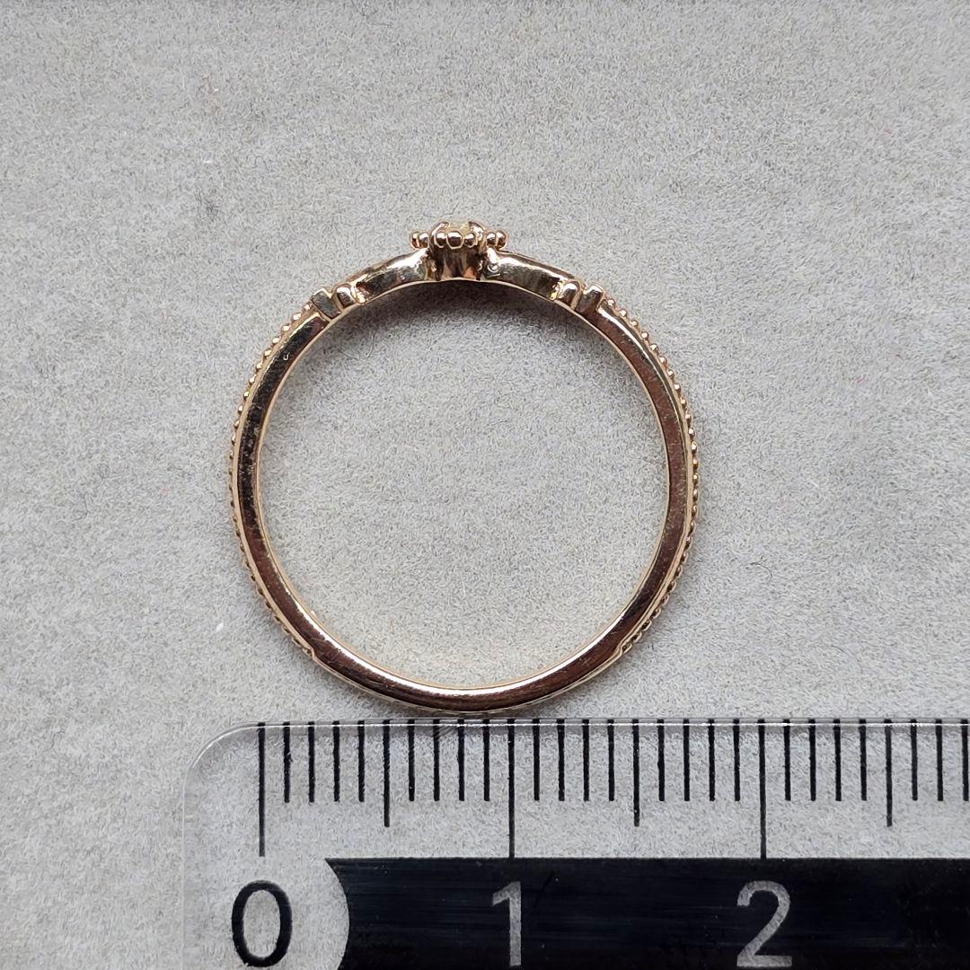 agete K10 ダイヤ リング アンティーク調