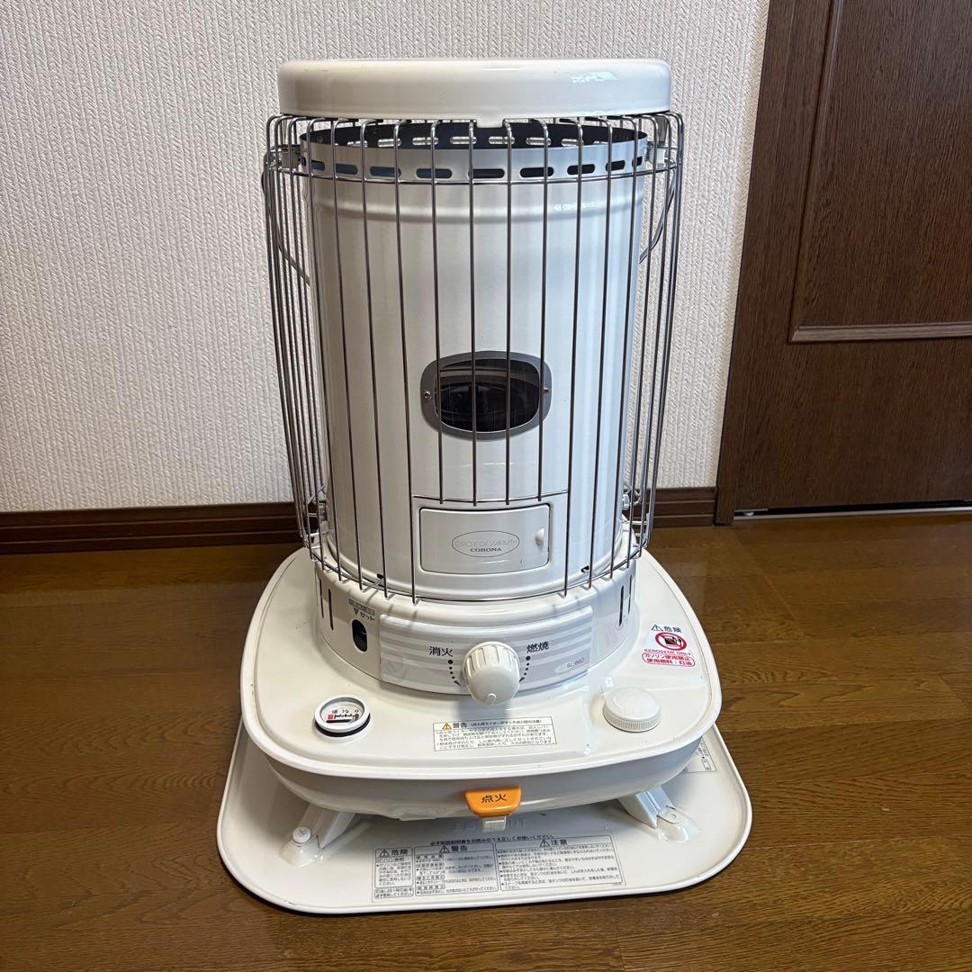 ★美品★ コロナ　灯油ストーブ 円筒形 ホワイト