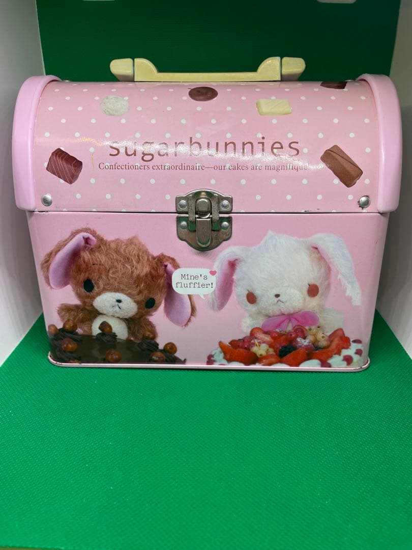 激レア 平成レトロ サンリオ シュガーバニーズ 持ち手付き　缶ケース